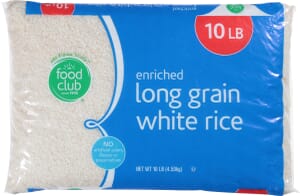 Food Club Enriched Long Grain White Rice 10 lb