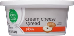 Food Club Plain Cream Cheese Spread 8 oz