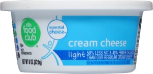 Food Club Essential Choice Light Cream Cheese 8 oz