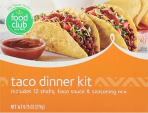 Food Club Taco Dinner Kit 9.75 oz