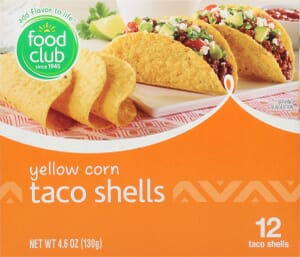 Food Club Yellow Corn Taco Shells 12 ea