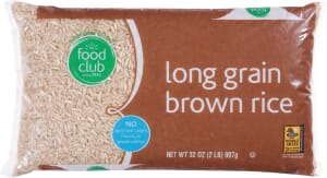 Food Club Long Grain Brown Rice 32 oz