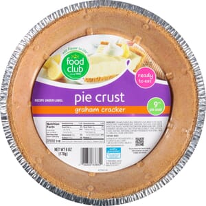 Food Club 9 Inch Graham Cracker Pie Crust 6 oz