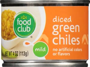 Food Club Diced Mild Green Chiles 4 oz Can