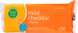 Food Club Mild Cheddar Cheese 8 oz