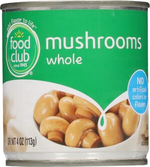 Food Club Whole Mushrooms 4 oz