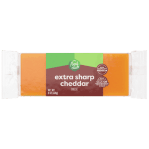 Food Club Extra Sharp Cheddar Cheese 8 oz
