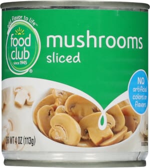 Food Club Sliced Mushrooms 4 oz