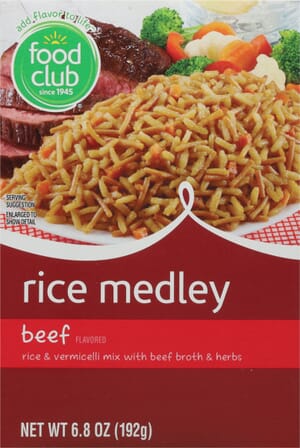 Food Club Beef Flavored Rice Medley 6.8 oz