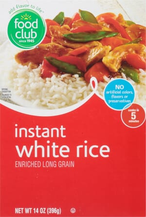 Food Club Long Grain Instant White Rice 14 oz