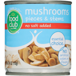 Food Club Essential Choice Pieces & Stems No Salt Added Mushrooms 4 oz