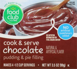 Food Club Chocolate Pudding & Pie Filling 3.5 oz