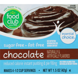 Food Club Essential Choice Reduced Calorie Instant Chocolate Pudding & Pie Filling 1.5 oz