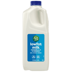 Food Club Lowfat 1% Milkfat Vitamins A + D Milk 0.5 gal