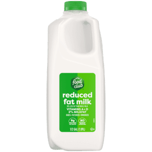Food Club Reduced Fat Milk 0.5 gal