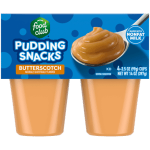 Food Club Butterscotch Pudding Snacks 4 – 3.5 oz Cups
