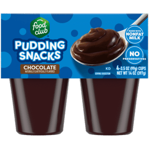 Food Club Chocolate Pudding Snacks 4 – 3.5 oz Cups