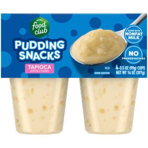 Food Club Tapioca Pudding Snacks 4 – 3.5 oz Cups