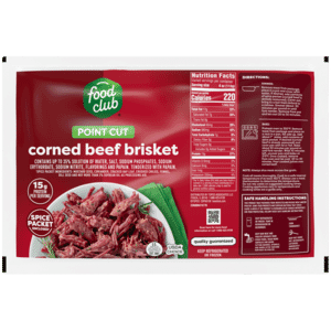 Food Club Point Cut Corned Beef Brisket 1 Each