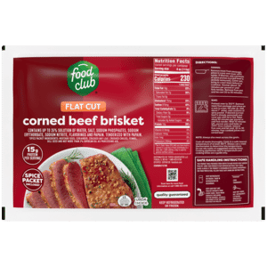 Food Club Flat Cut Corned Beef Brisket 1 Each