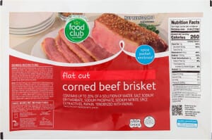 Food Club Flat Cut Brisket Corned Beef 1 ea