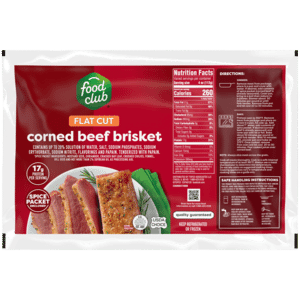 Food Club Flat Cut Corned Beef Brisket 1 Each