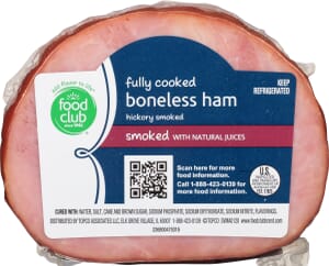 Food Club Hickory Smoked Boneless Ham 1 ea