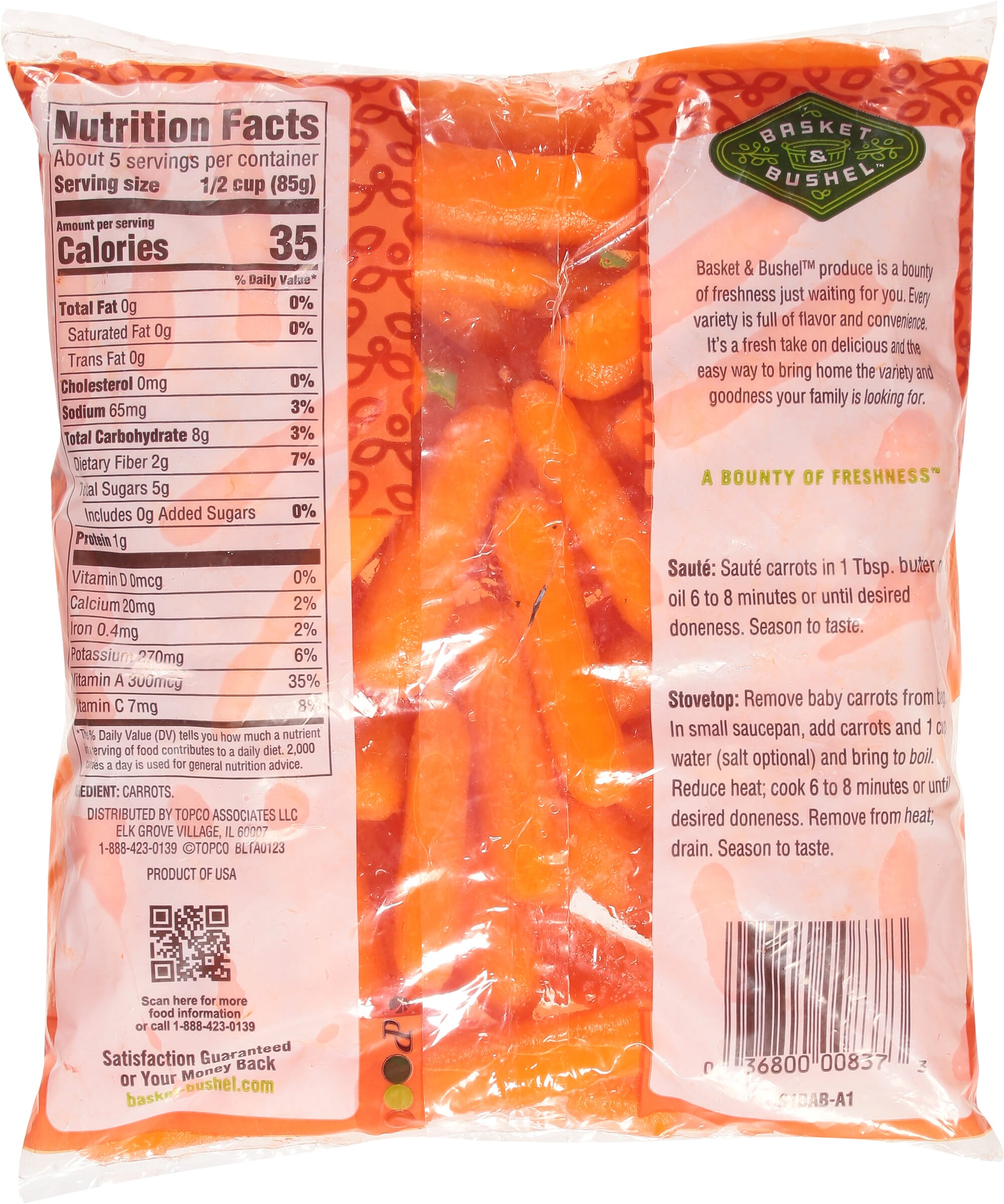 Carrot Basket & Bushel Baby-Cut Carrots 16 oz – Basket & Bushel