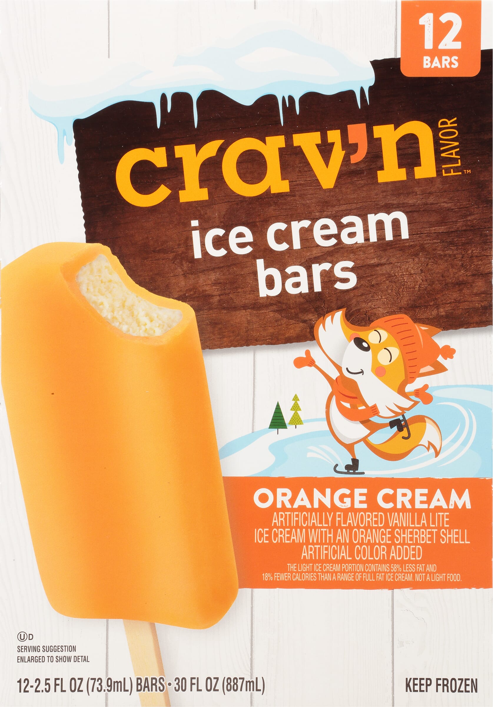 Crav'n Flavor Orange Cream Ice Cream Bars 12 ea