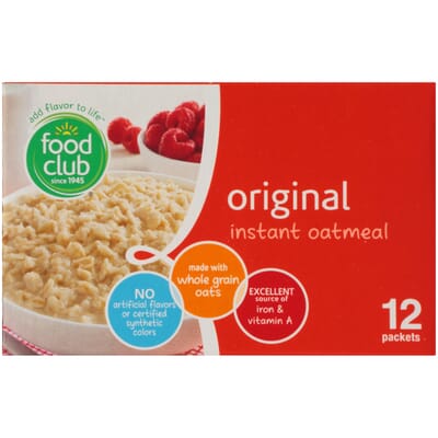 Original Instant Oatmeal - Food Club Brand