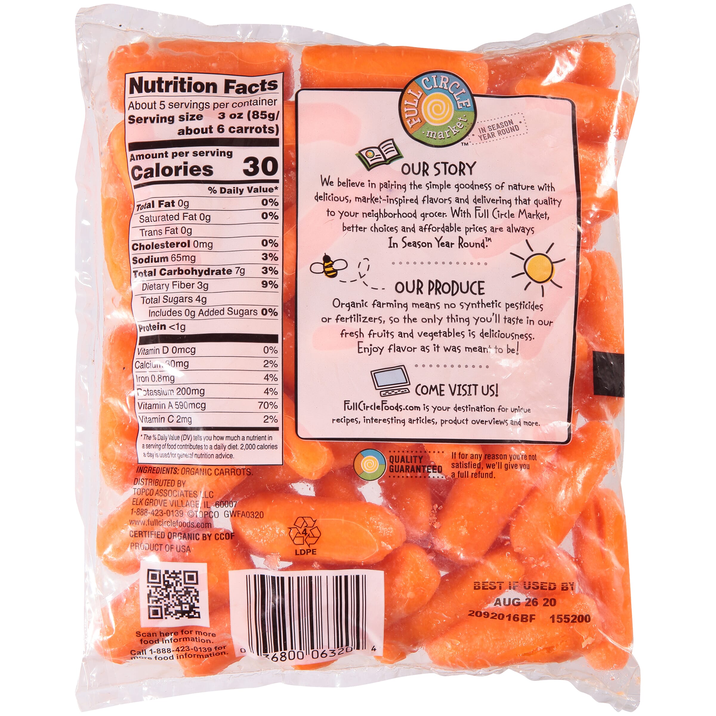 Peeled Mini Carrots - Full Circle Market