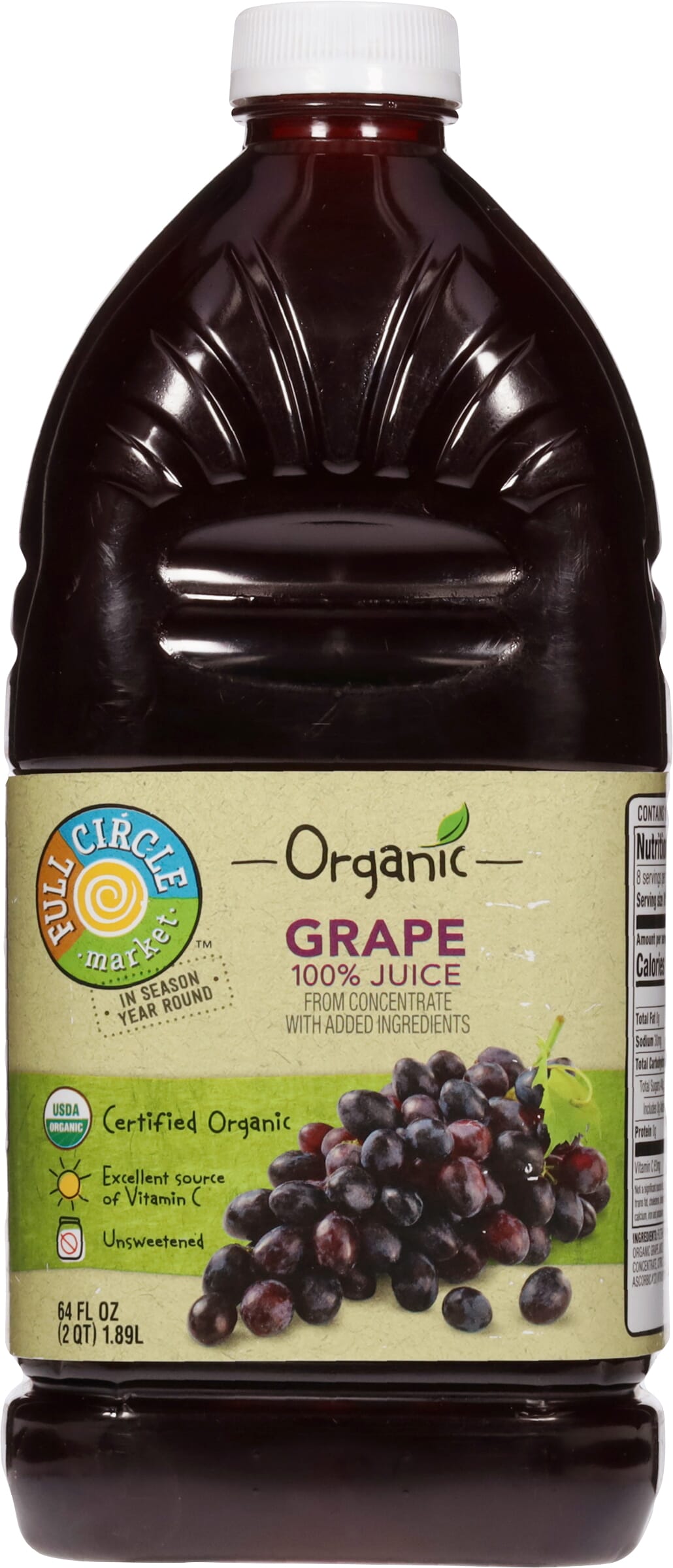 100% Unsweetened Grape Juice From Concentrate - Full Circle Market