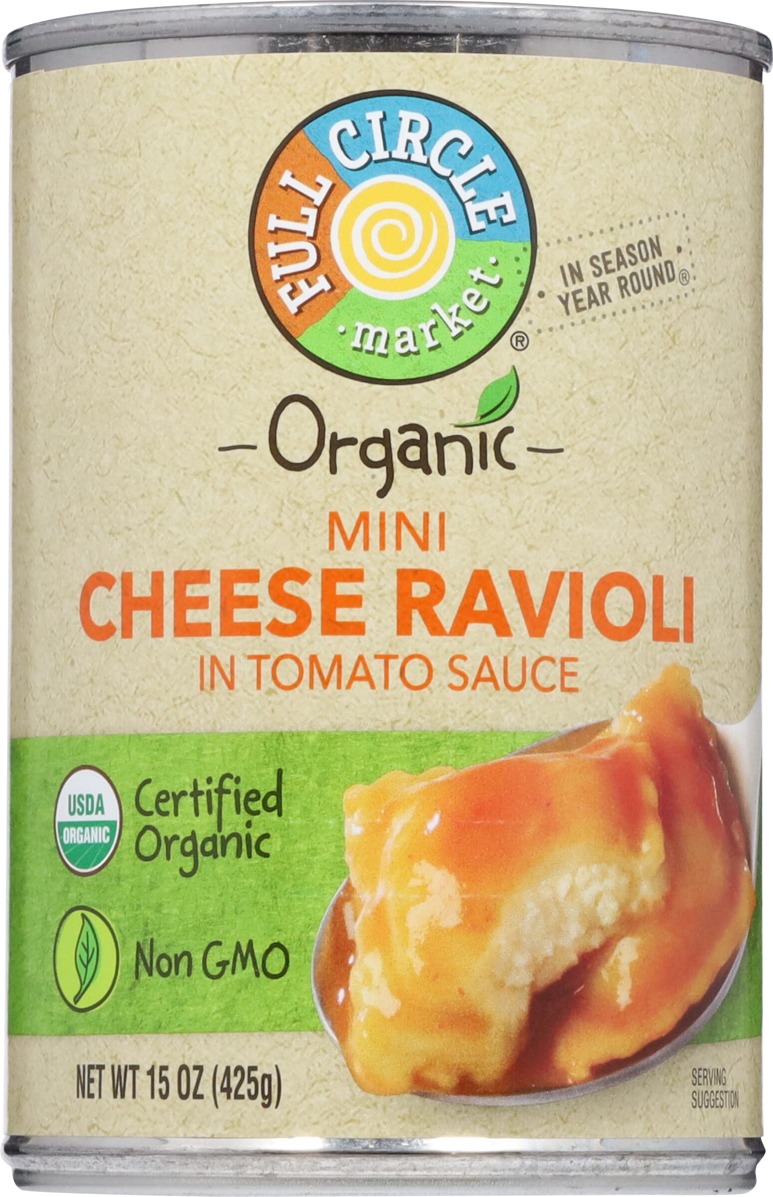 Full Circle Market Organic Mini Cheese Ravioli in Tomato