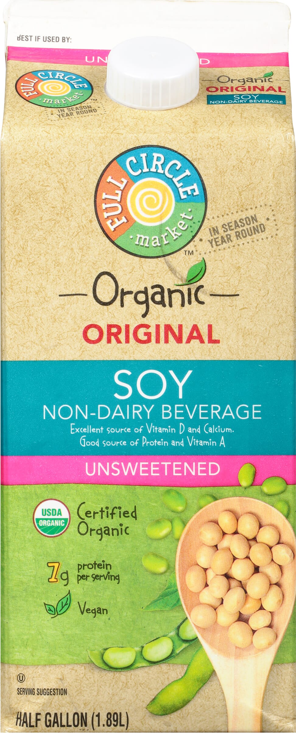 Full Circle Market Organic Original Non-Dairy Unsweetened Soy