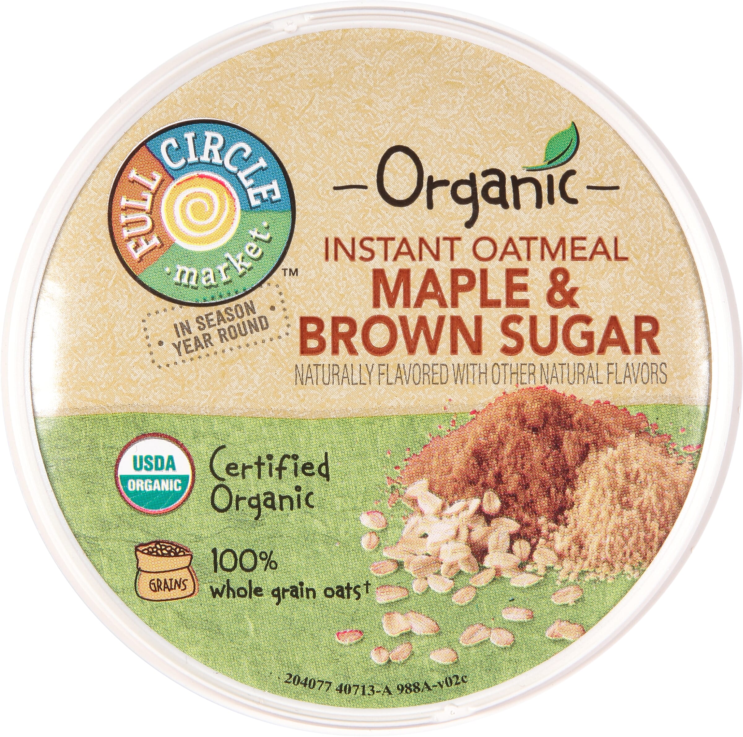 Full Circle Market Organic Maple & Brown Sugar Instant Oatmeal 1.9