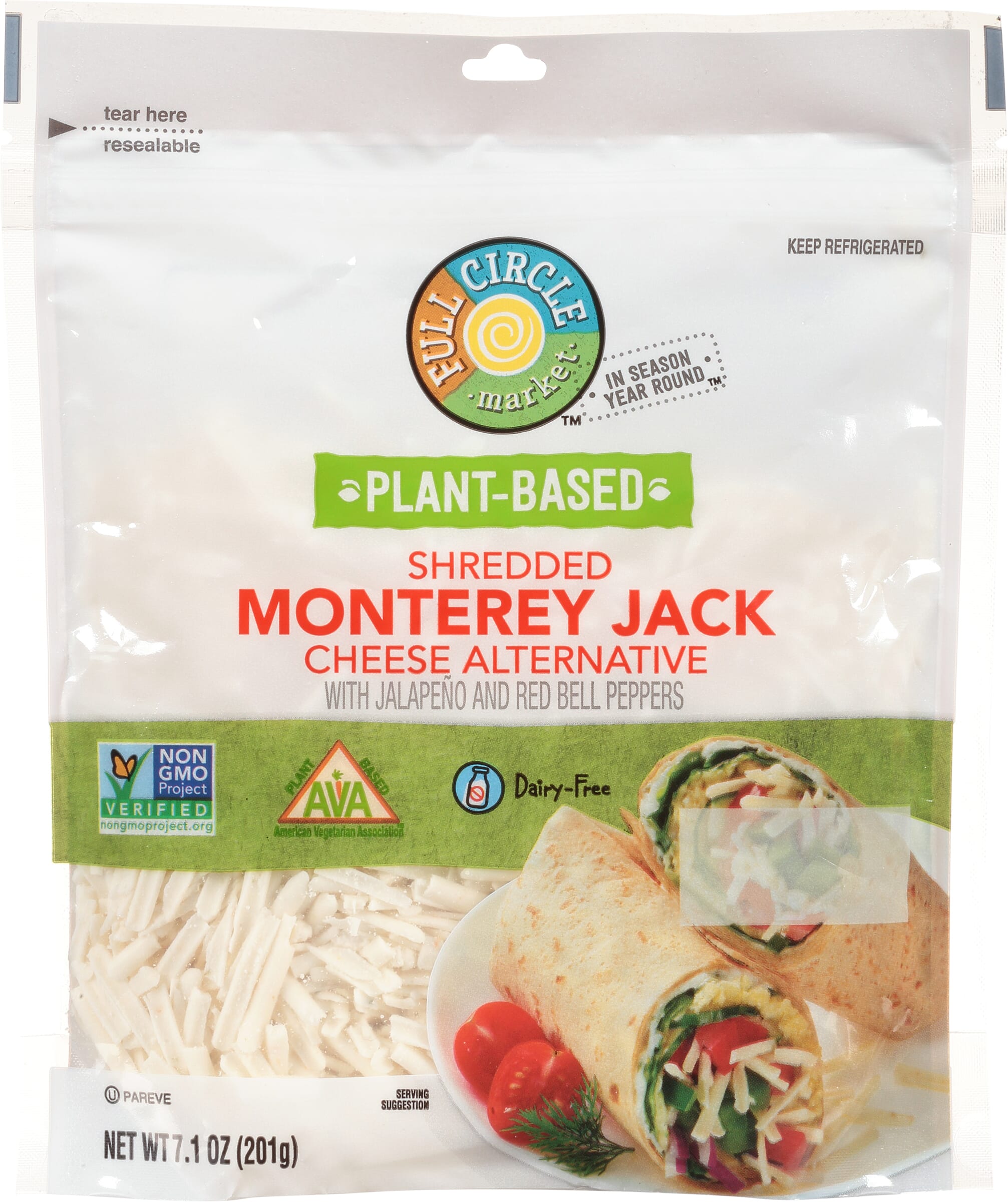 Full Circle Market Plant-Based Monterey Jack Shredded Cheese