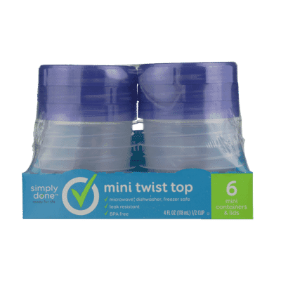 Simply Done Medium Twist Top Containers & Lids