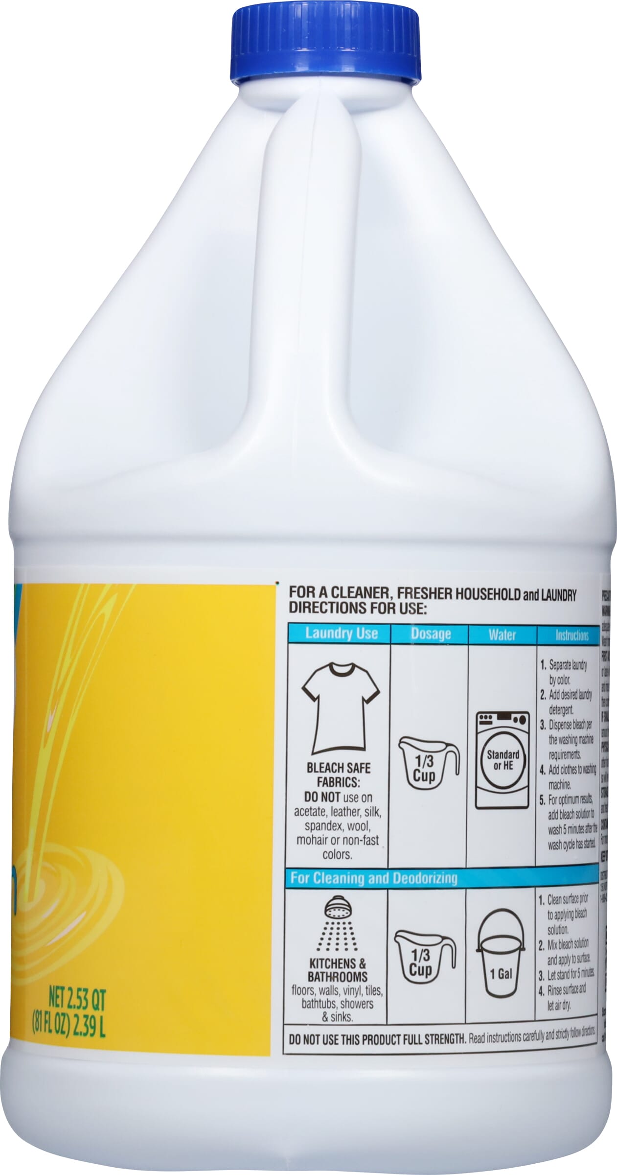 Simply Done Concentrated Low-Splash Lemon Scent Bleach 2.53 qt