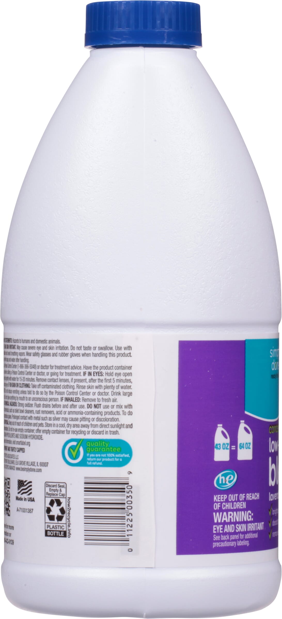 Simply Done Concentrated Low-Splash Lavender Scent Bleach 1.34 qt