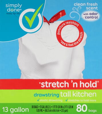 https://topco.sirv.com/Products/SD/011225005909PREA082000/Simply-Done-Stretchn-Hold-Drawstring-13-Gallon-Clean-Fresh-Scent-with-Odor-Control-Tall-Kitchen-Garbage-Bags-80-ea_1.jpg?scale.option=fill&w=0&h=400