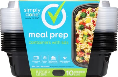 Meal Prep Containers 38OZ Plastic Food Storage Containers With