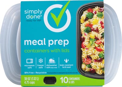 Simply Done 38 Ounce Meal Prep Containers with Lids 10 ea – Simply Done