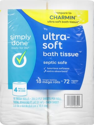 Charmin Ultra Soft Toilet Paper, 18 Mega Rolls