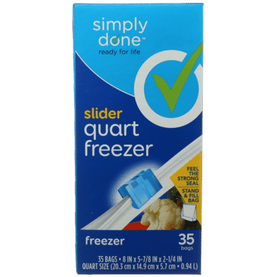 Simply Done Slider Quart Freezer Bags 35 ea – Simply Done