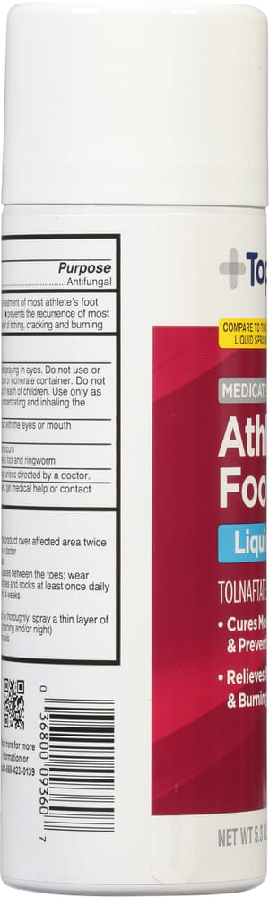 TopCare Health Medicated Athlete's Foot Liquid Spray 5.3 oz – TopCare