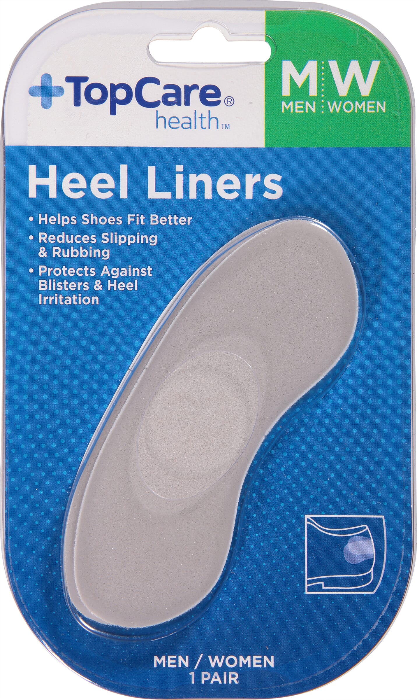 TopCare Health Unisex Men Women Heel Liners 1 ea TopCare