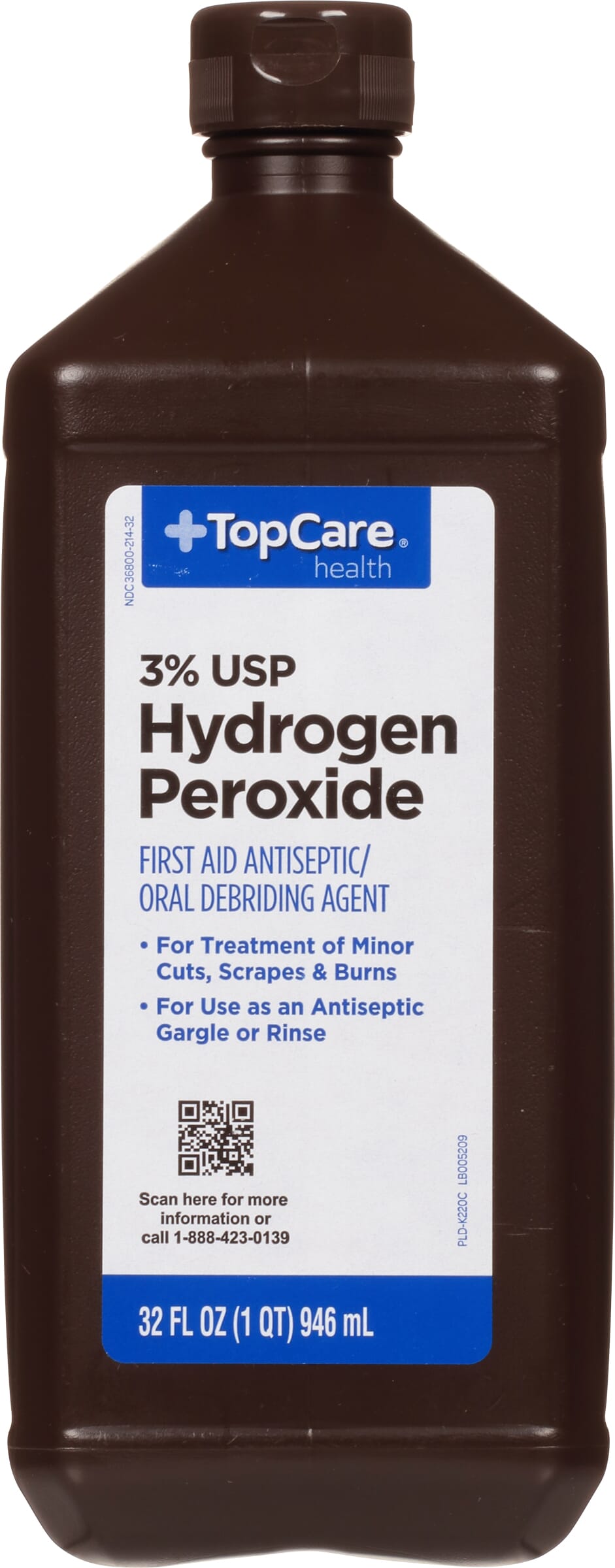 TopCare Health 3% USP Hydrogen Peroxide 32 Fl Oz