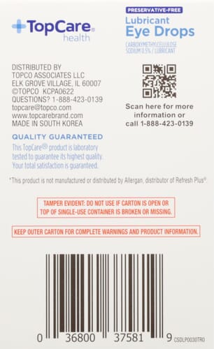 TopCare Health Preservative-Free Lubricant Eye Drops 30 Ea TopCare Health Preservative-Free Lubricant Eye Drops 30 Ea