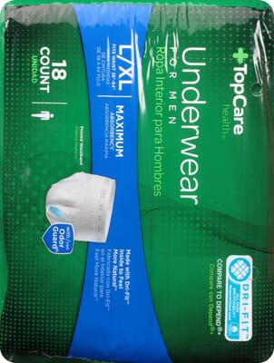TopCare Health Large/Extra Large Maximum Absorbency Underwear for