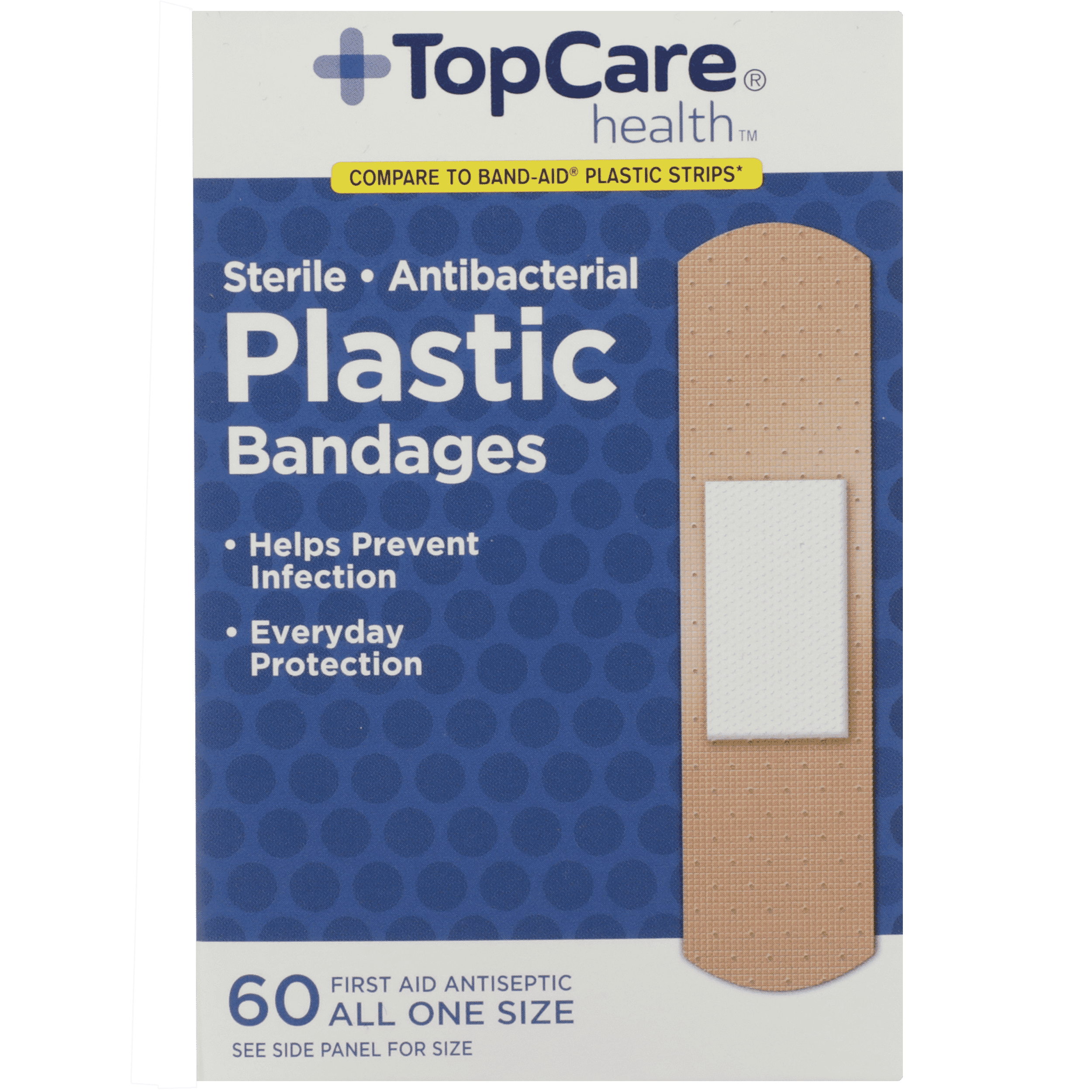Antibacterial Plastic First Aid Antiseptic All One Size Bandages